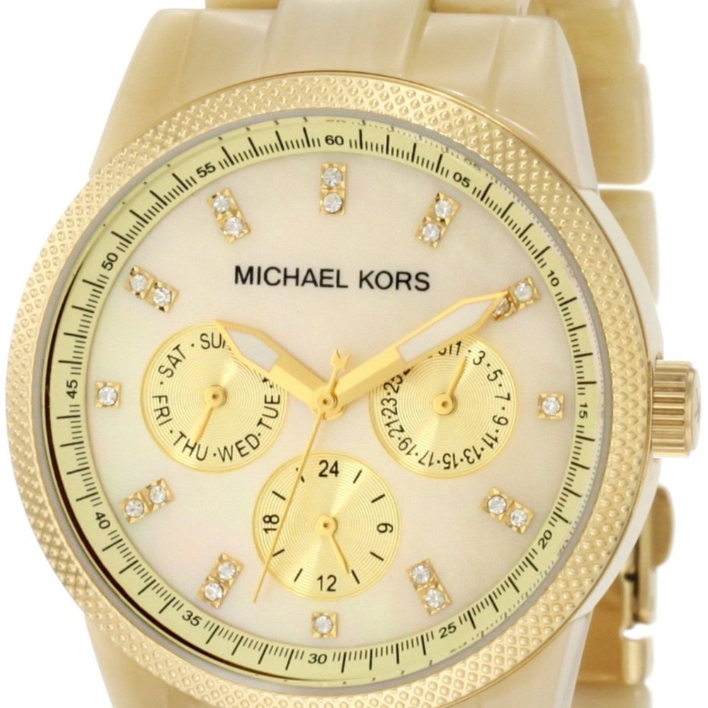 Michael Kors light tortoise watch